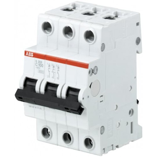 ABB S203-B100 (3X100A - 6kA - B Tipi Anahtarlı Otomatik Sigorta)