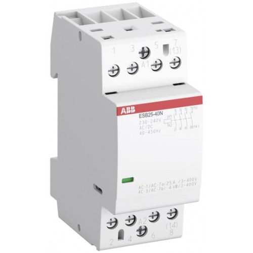 ABB ESB25-31N (Tesisat Kontaktörü 230AC/DC,25A(AC1),3N/A+1N/K)