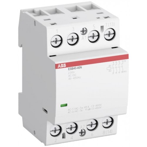 ABB ESB40-22N (Tesisat Kontaktörü 230AC/DC,40A(AC1),2N/A+2N/K)