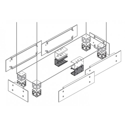 ABB Baza Orta Parça (2'li set) (IS2 - Dikili Tip Modüler Pano İçin (IP65))