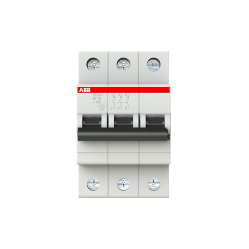 ABB SH203-B16 (3X16A - 6kA - B Tipi Anahtarlı Otomatik Sigorta)