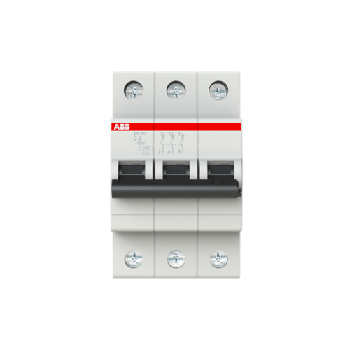 ABB SH203-C6 (3X6A - 6kA - C Tipi Anahtarlı Otomatik Sigorta)