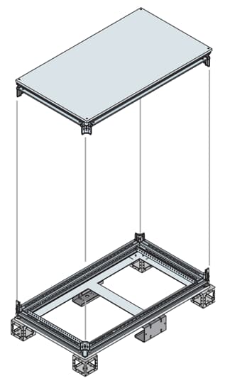 ABB Taban ve Tavan Modülü, 1200X400 (IS2 - Dikili Tip Modüler Pano İçin (IP65))