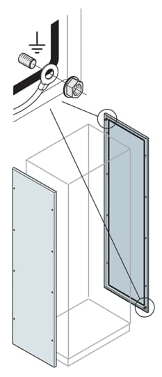 ABB Yan kapaklar (2‘li set), 1800X500 (IS2 - Dikili Tip Modüler Pano İçin (IP65))