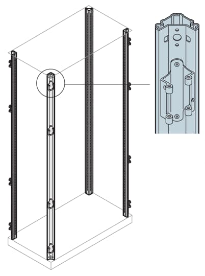 ABB Dikmeler (4‘lü set) 2200 mm (IS2 - Dikili Tip Modüler Pano İçin (IP65))