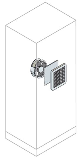 ABB Filtreli fan - 230V, 67W, 520m3/h (Sıcaklık Kontrol Üniteleri IP54)