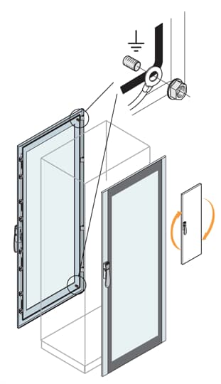 ABB Cam Ön Kapı, 1800X800 (IS2 - Dikili Tip Modüler Pano İçin (IP65))