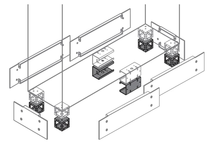 ABB Baza Köşeleri (4'lü set) (IS2 - Dikili Tip Modüler Pano İçin (IP65))