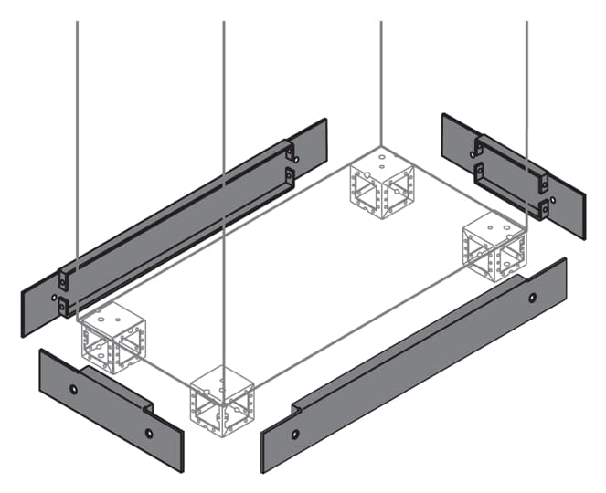 ABB Baza Kapakları (2'li set) (IS2 - Dikili Tip Modüler Pano İçin (IP65))