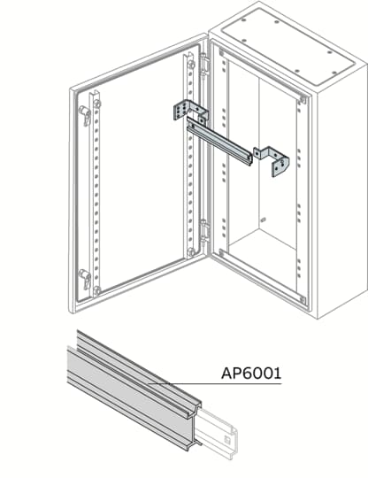 ABB DIN rayı kiti (36 mod.) (SR-Duvar Tipi Monoblok Pano İçin (IP65))