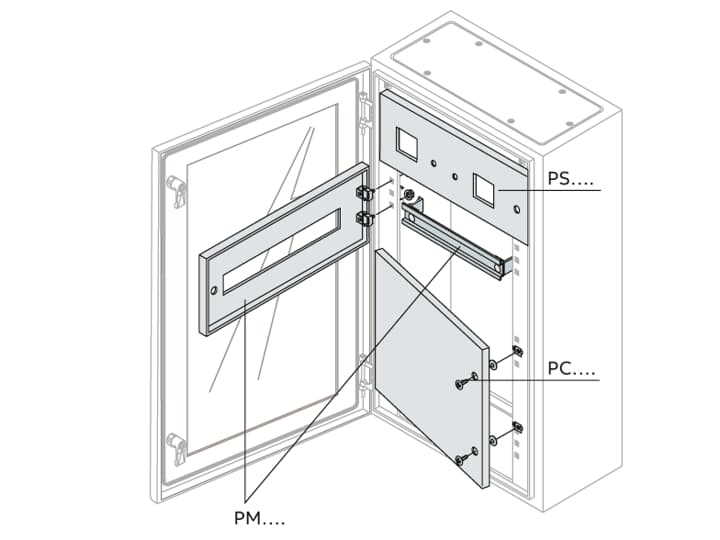 ABB Düz ön yüz plakası, 370X800 (SR-Duvar Tipi Monoblok Pano İçin (IP65))