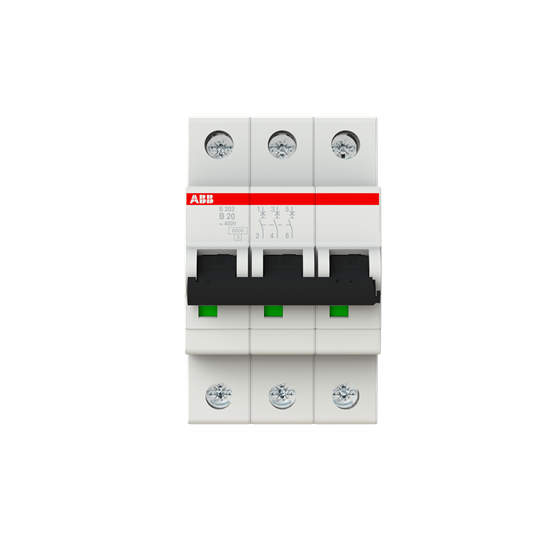 ABB S203-B20 (3X20A - 6kA - B Tipi Anahtarlı Otomatik Sigorta)