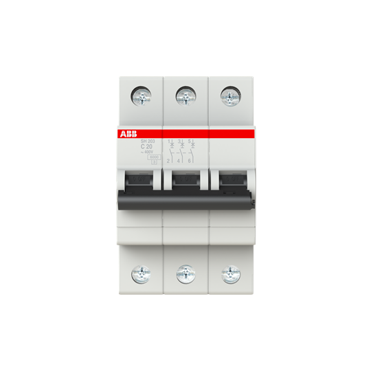 ABB SH203-C20 (3X20A - 6kA - C Tipi Anahtarlı Otomatik Sigorta)