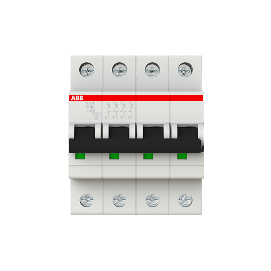 ABB S204-C40 (4X40A - 6kA - C Tipi Anahtarlı Otomatik Sigorta)