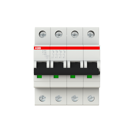 ABB S204-C32 (4X32A - 6kA - C Tipi Anahtarlı Otomatik Sigorta)