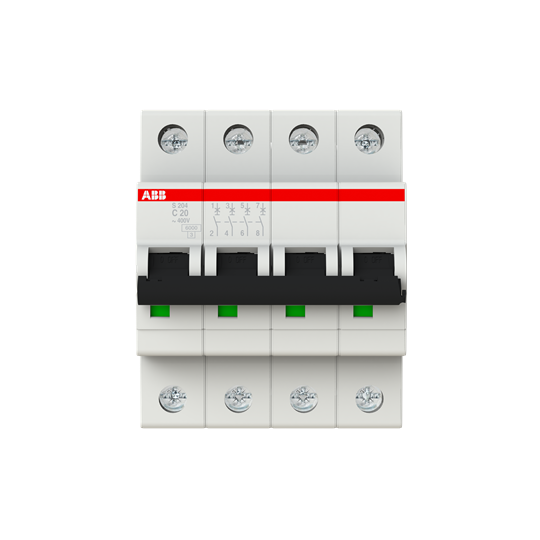 ABB S204-C20 (4X20A - 6kA - C Tipi Anahtarlı Otomatik Sigorta)